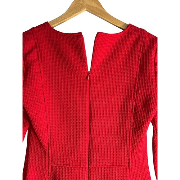Lauren Ralph Lauren Womens Size 2 Red V Neck 3/4 Sleeve Career Dress NEW - Picture 5 of 8